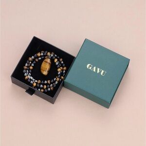 GAVU Triple Protection Tiger Eye Necklace for Men